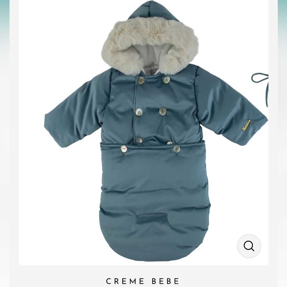 Creme Bébé / Bebebon blue 2 piece snowsuit coat for baby size 3months